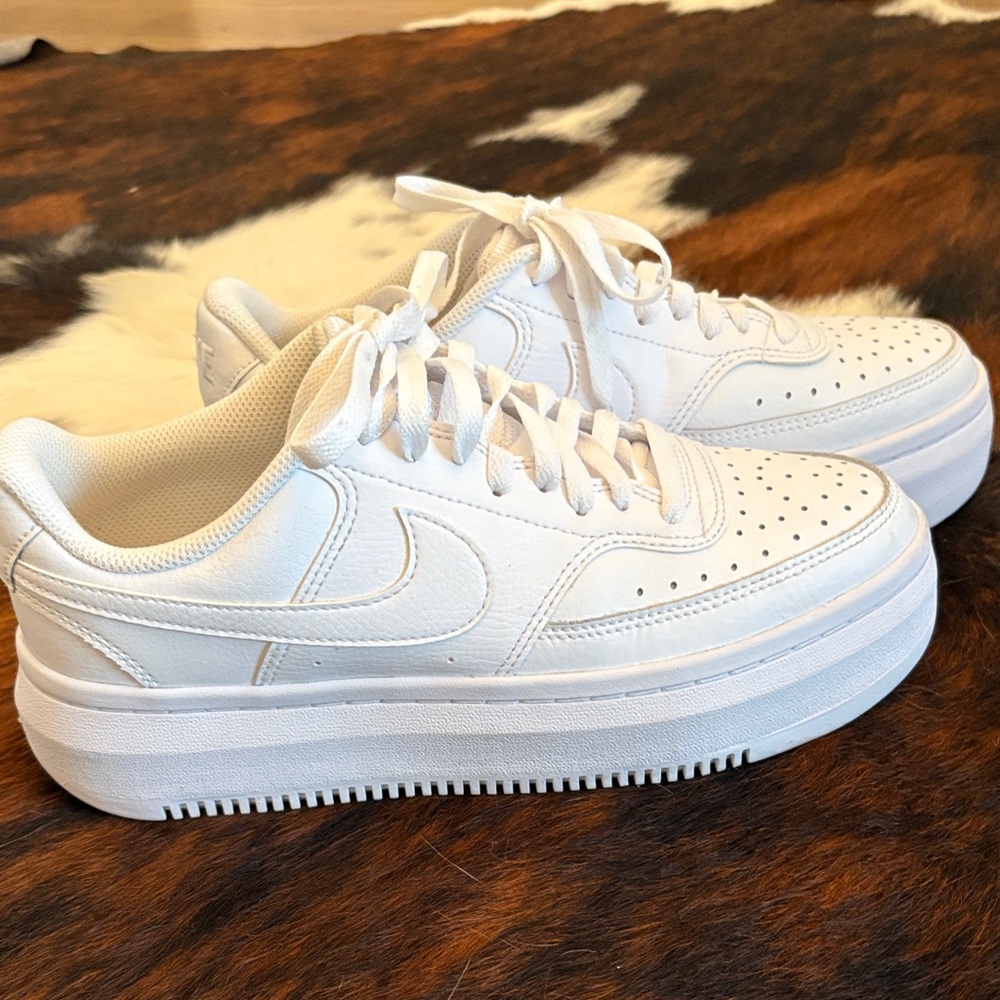 Nike Women's Court Vision size 9, white. Worn twice!